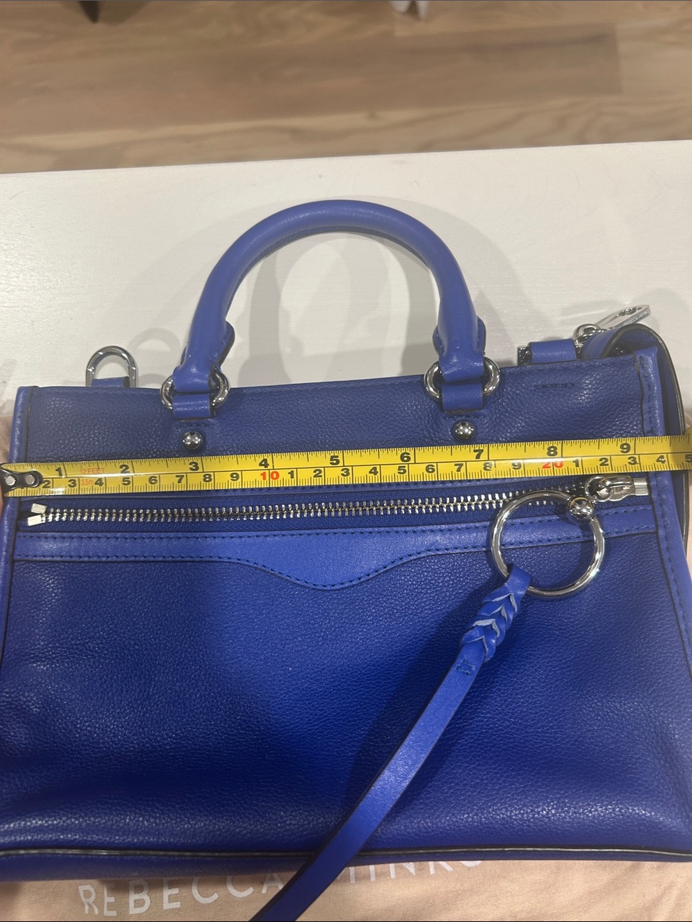 Rebecca Minkoff MICRO Bedford Zip Satchel (Bright Blue) - Picture 14 of 15